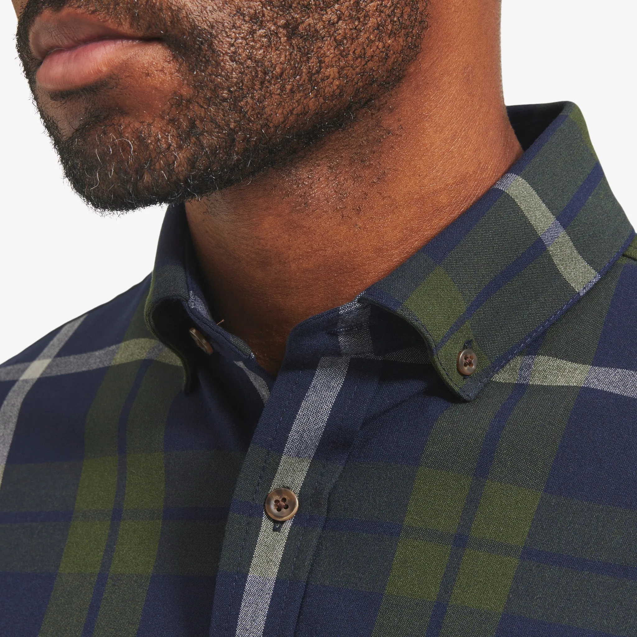 Olive Navy Large Plaid