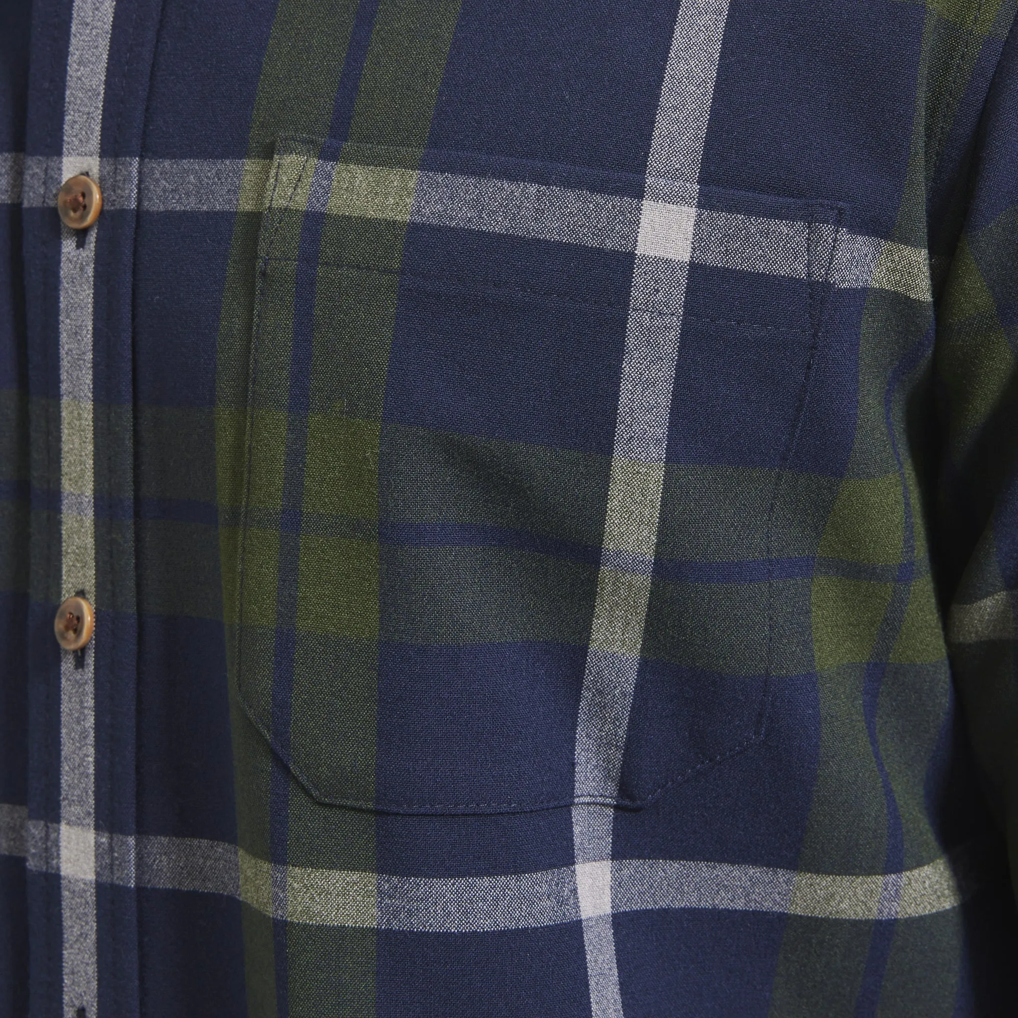 Olive Navy Large Plaid