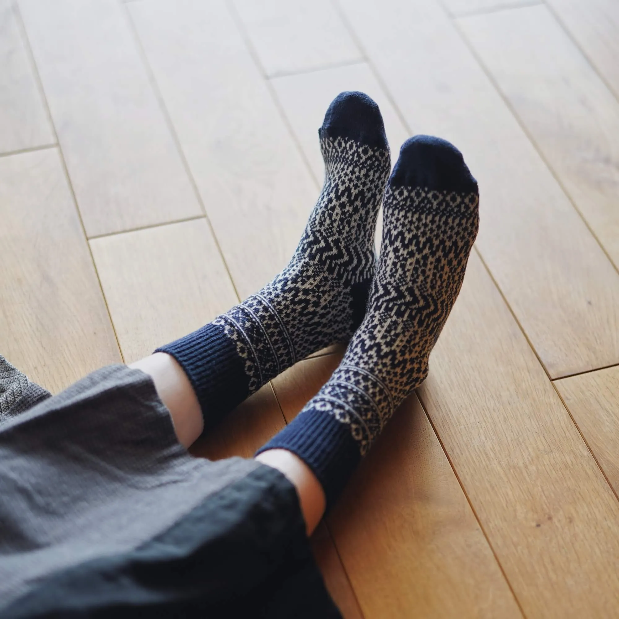 Oslo Jacquard Wool Socks (Adults)