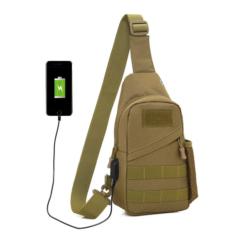 Outdoor  Riding Shoulder Crossbody Bag(With USB Charging Plug)