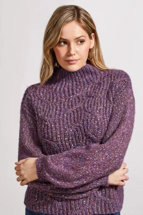 OVERSIZED FUNNEL NECK SWEATER-Raisin