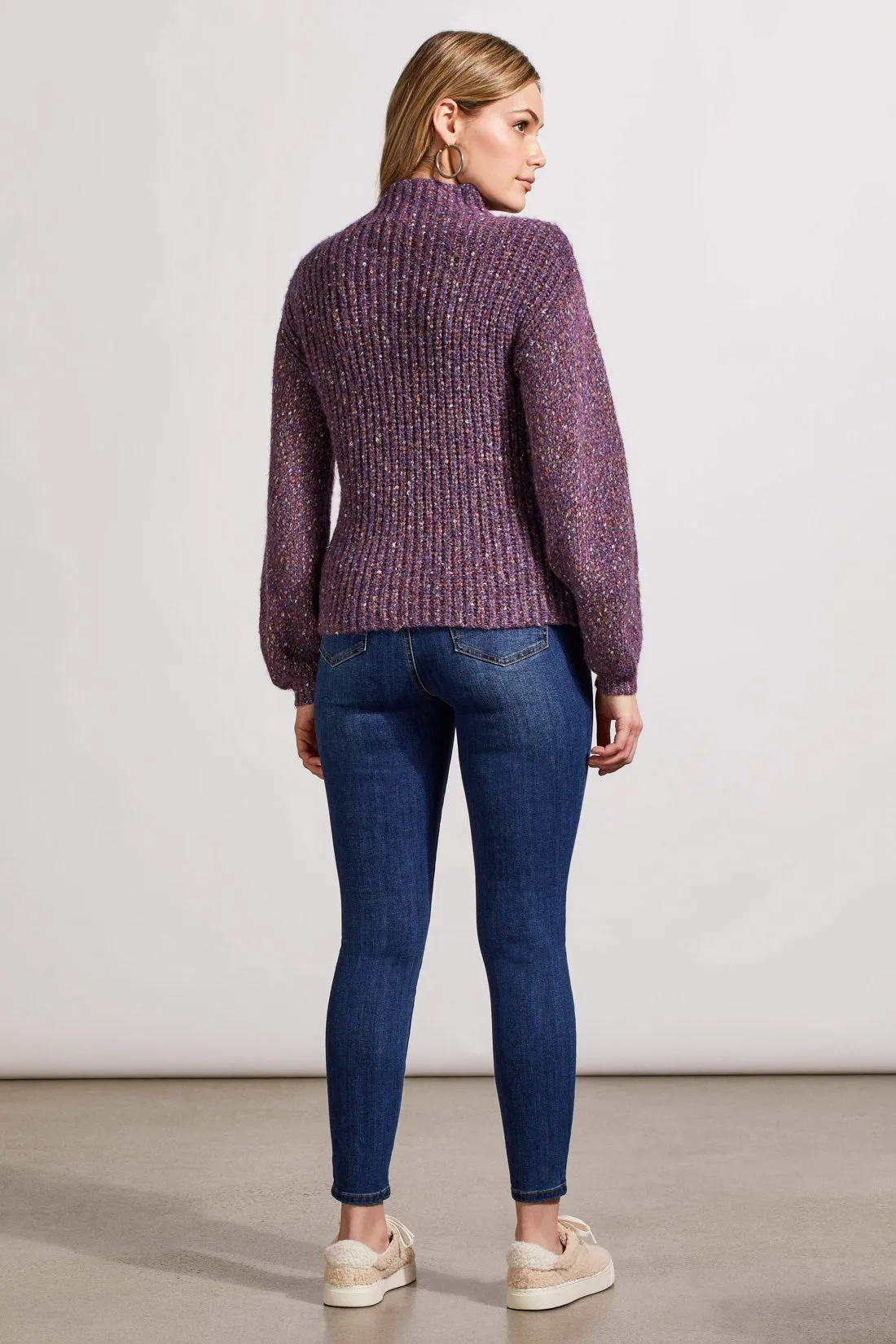 OVERSIZED FUNNEL NECK SWEATER-Raisin