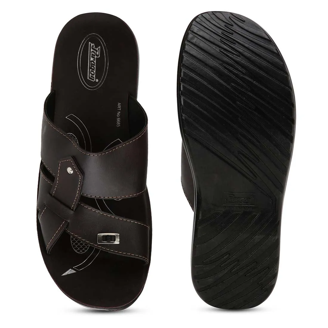 Paragon PU6685T Men Stylish Sandals | Comfortable Sandals for Daily Outdoor Use | Casual Formal Sandals with Cushioned Soles