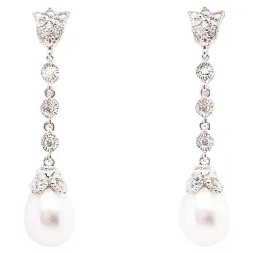 Pearl & Diamonds Formal Earrings