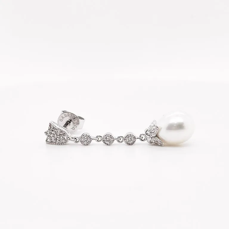 Pearl & Diamonds Formal Earrings