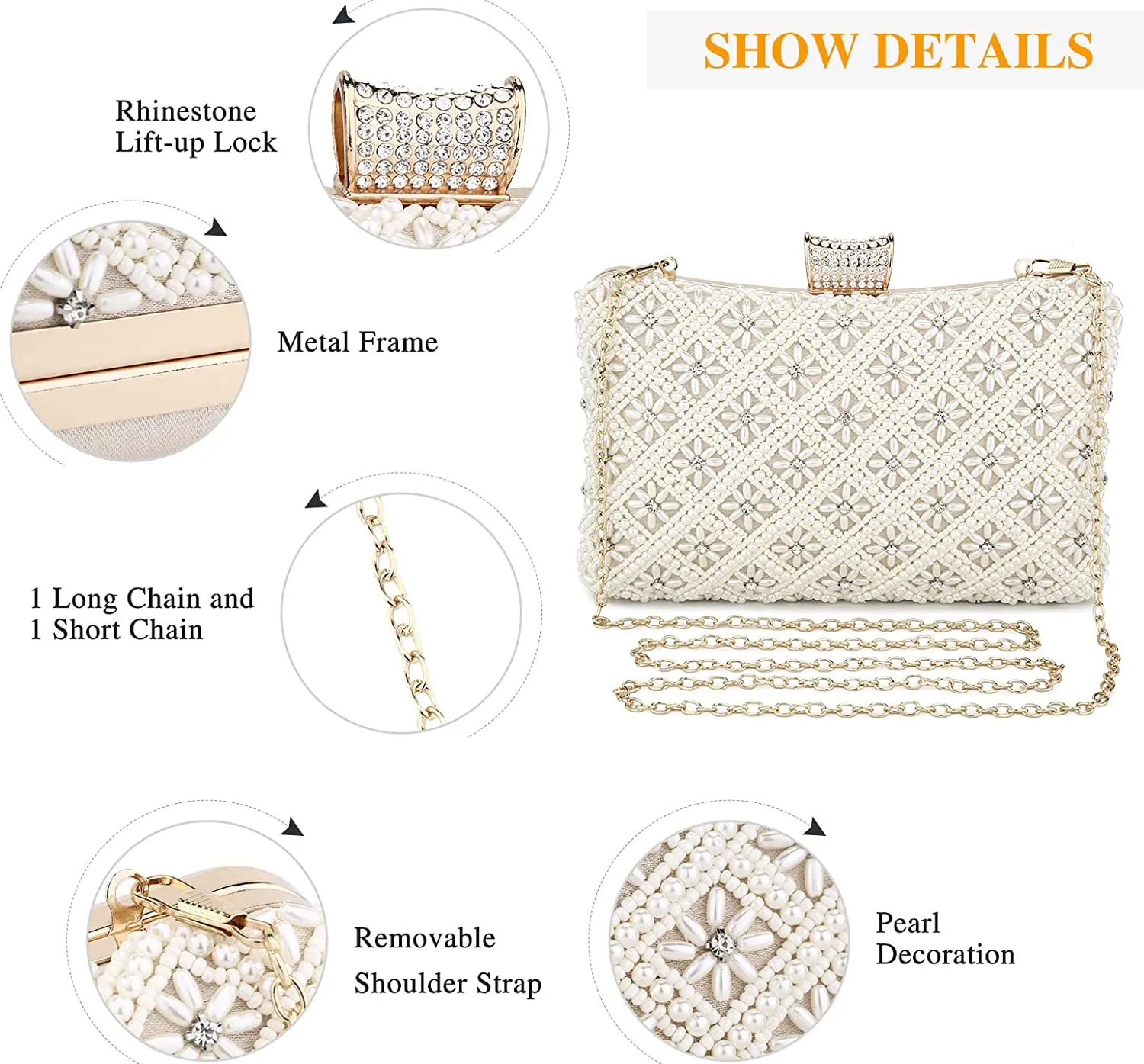 Pearl Clutch Bag