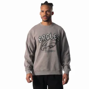 Philadelphia Eagles Graphic Crew Fleece - Grey