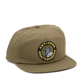 Pigeon Round Adj. Snapback Hat (Khaki)