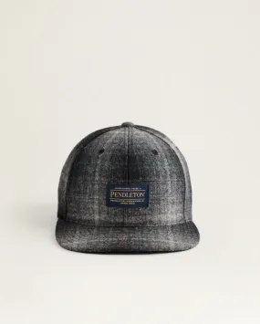 Plaid Flat Brim Hat<br>Grey Mix Multi Plaid