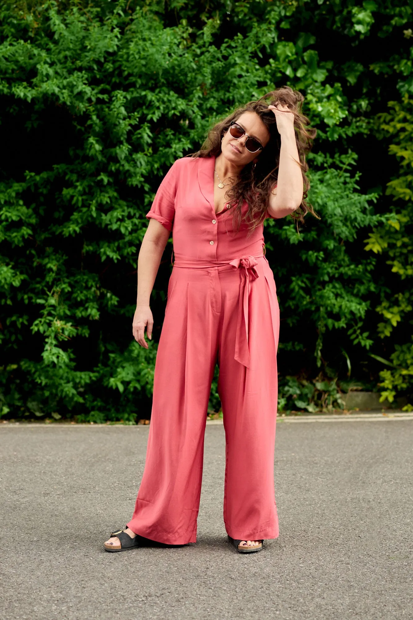 PLANET - Rayon Jumpsuit Pink