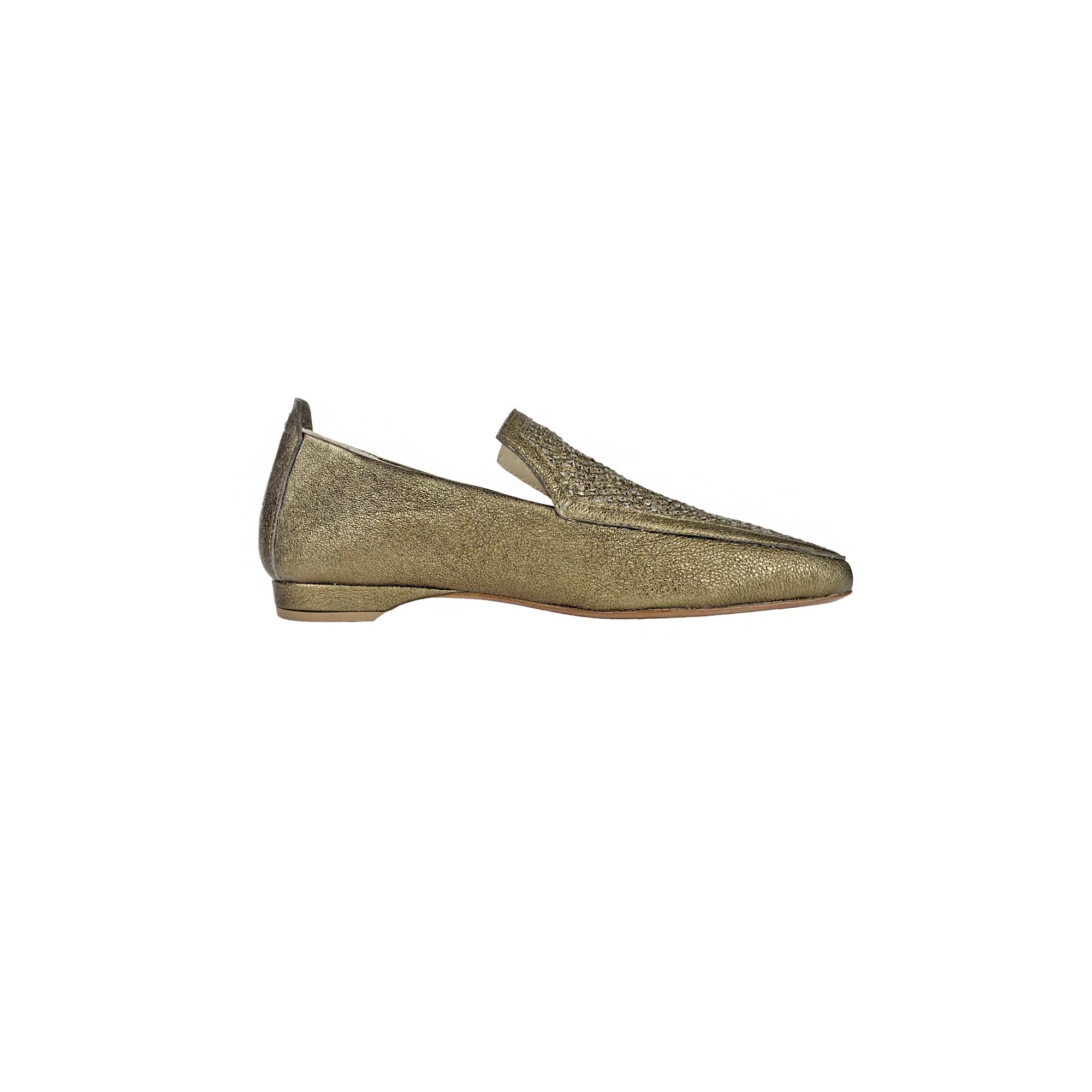 Pointed Slipper Mesh Lamè Bronze