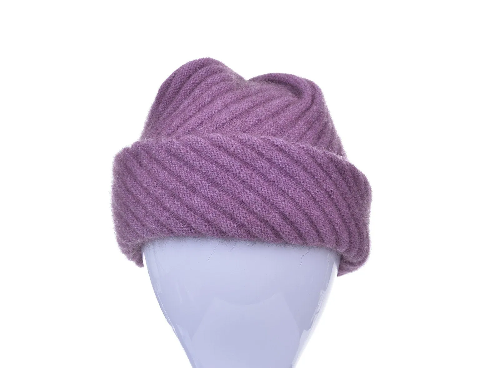 Possum Merino Rib Hat with Pleated Top