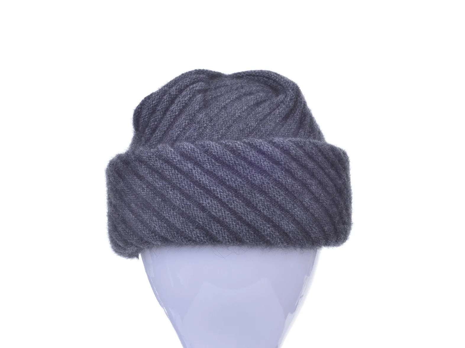 Possum Merino Rib Hat with Pleated Top