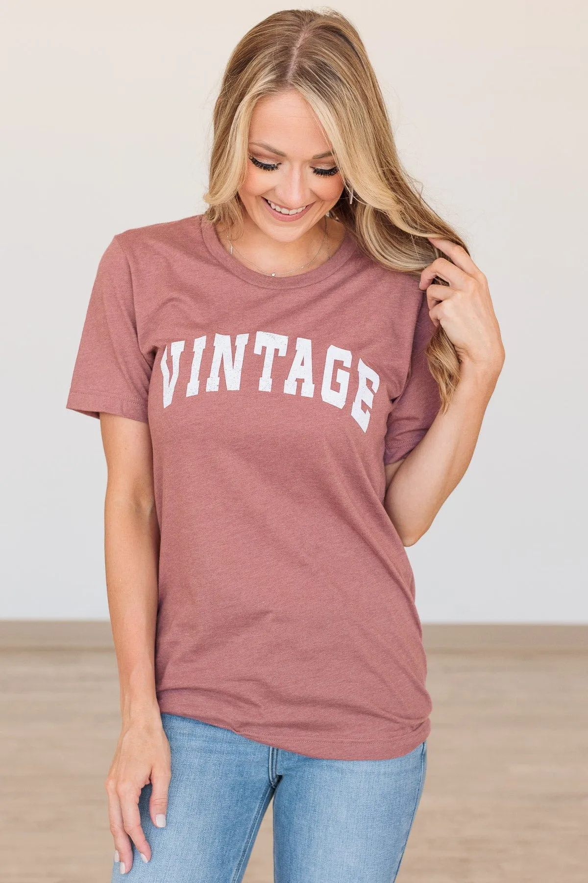 "Vintage" Graphic Tee- Mauve