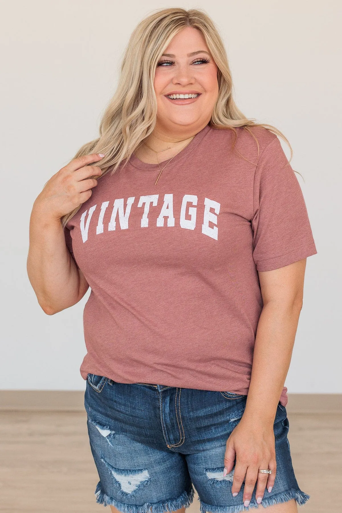 "Vintage" Graphic Tee- Mauve