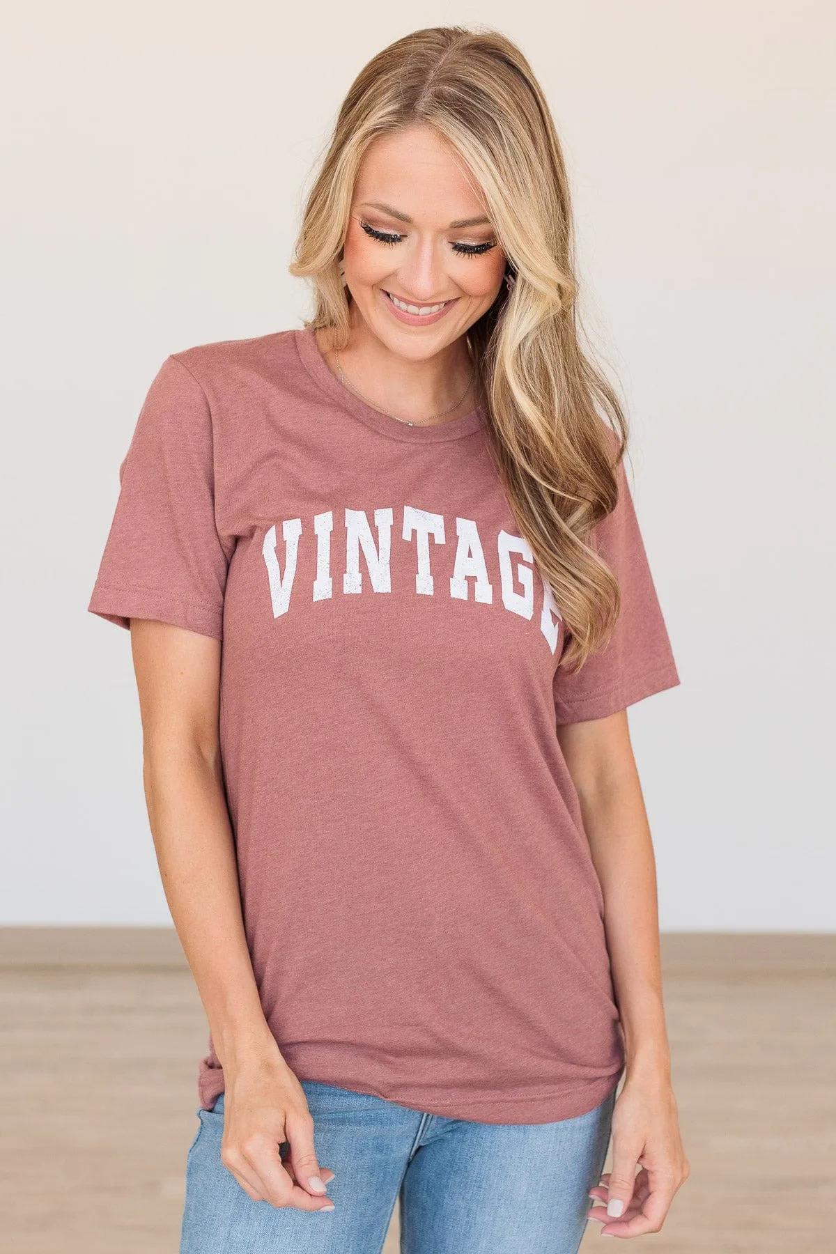 "Vintage" Graphic Tee- Mauve