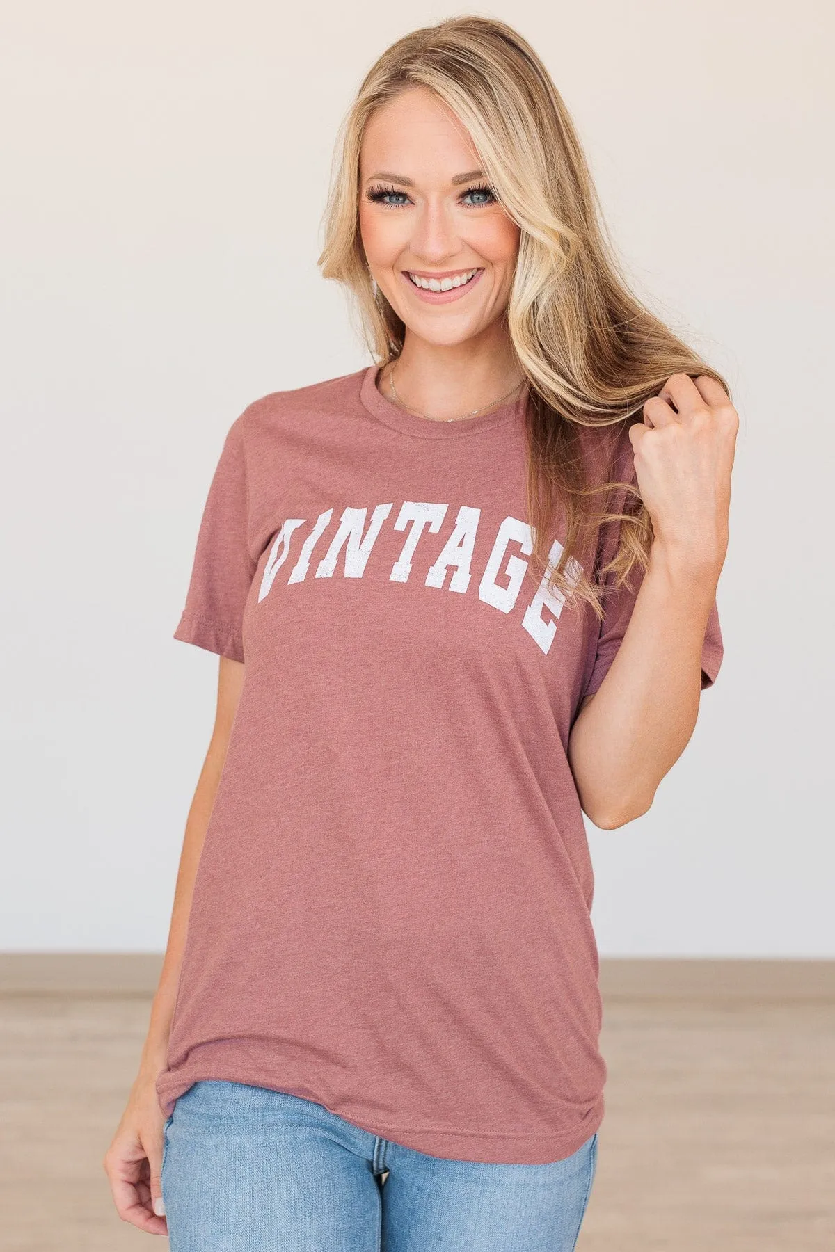 "Vintage" Graphic Tee- Mauve