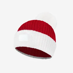 Red and White Santa Baby Pom Beanie