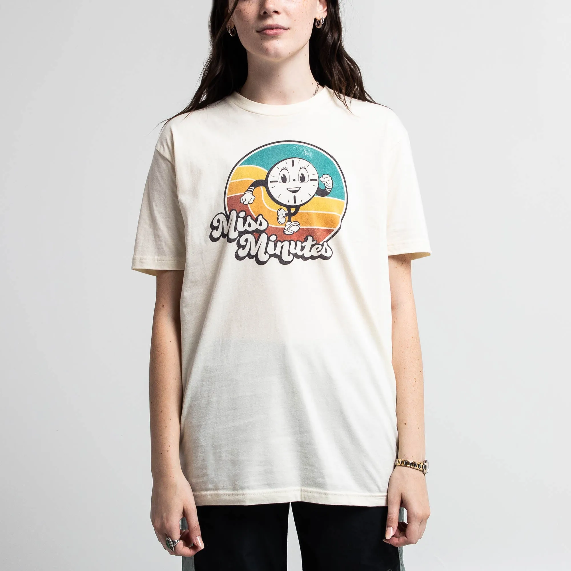 Retro Miss Minutes Natural Tee