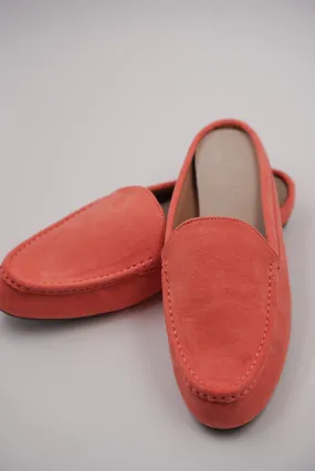 Salmon Pink Suedette Slip Ons