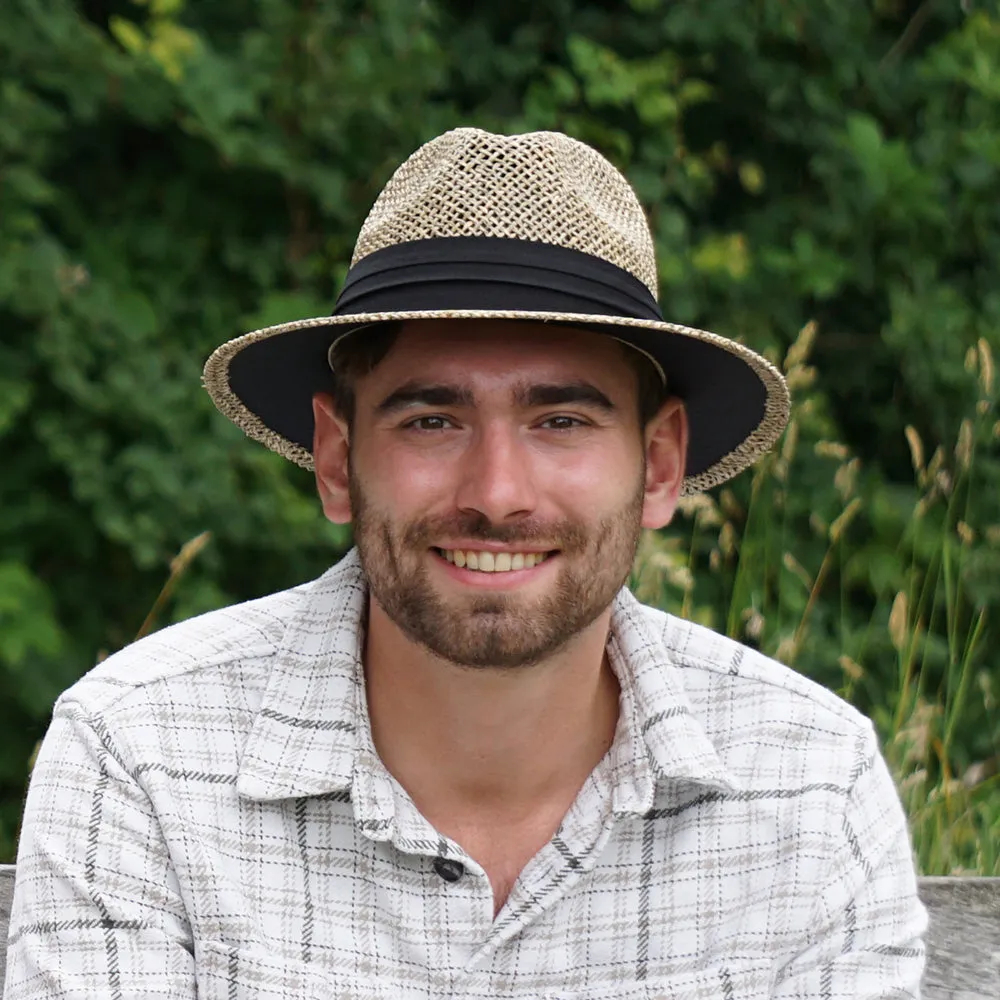 Seagrass Straw Safari Fedora - Natural