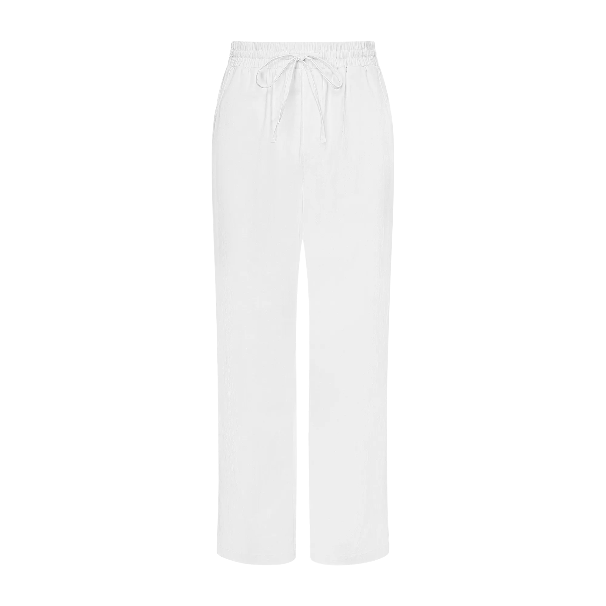 THE WOMEN'S XANADU LINEN PANTS-WHITE