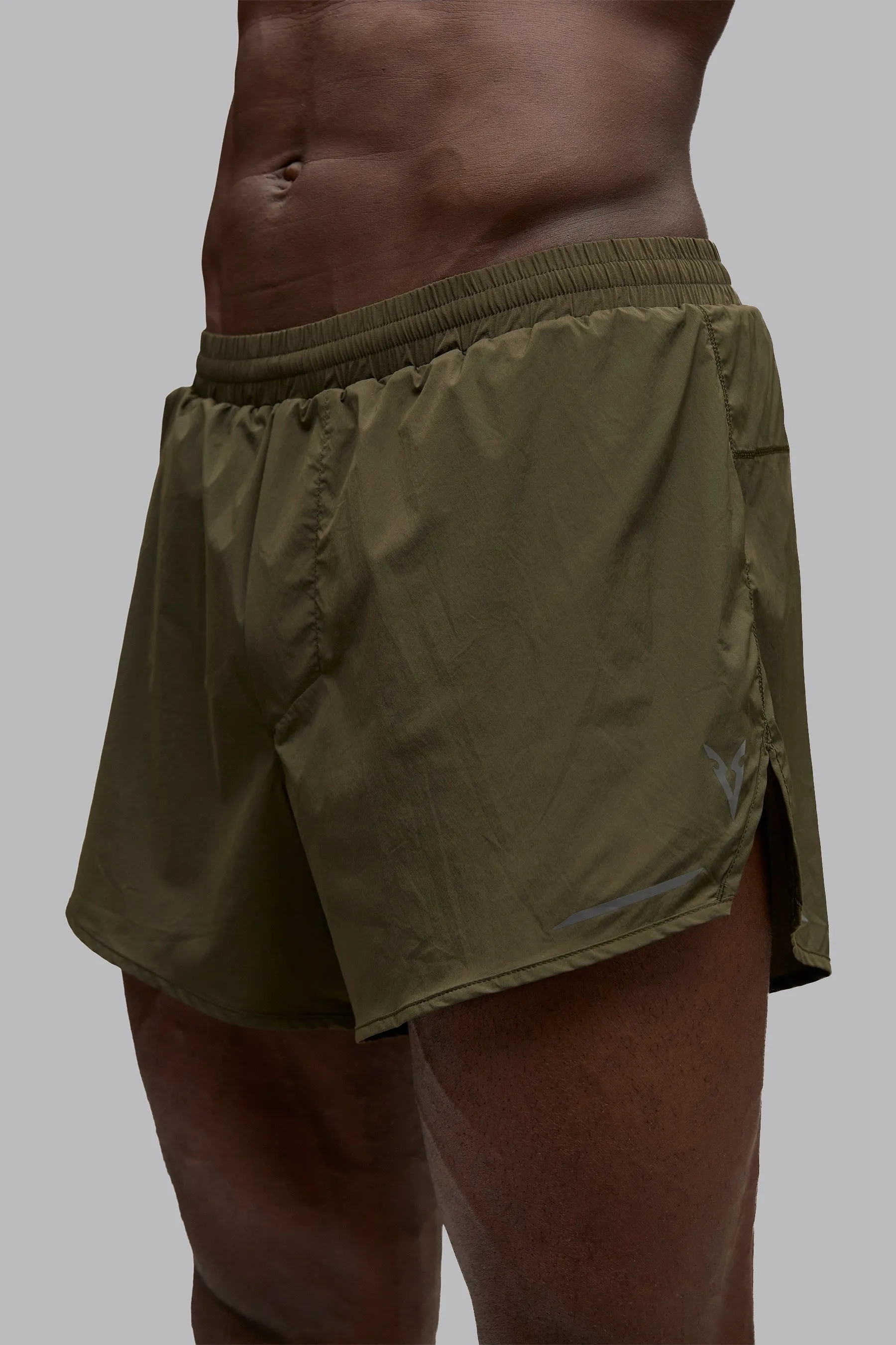 V_XLYTE 3" RUNNING SHORTS - Khaki