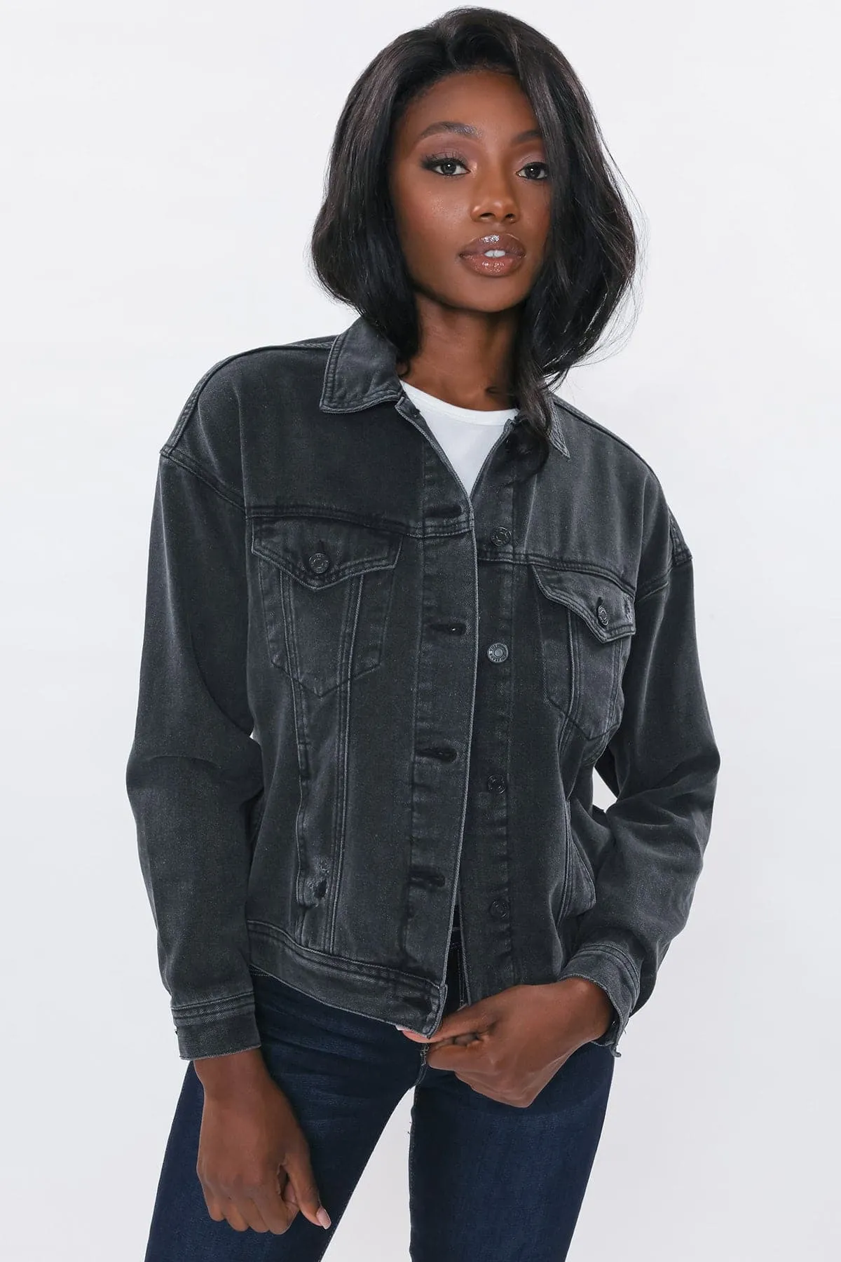 Women's Oversized Boyfriend Denim Jacket