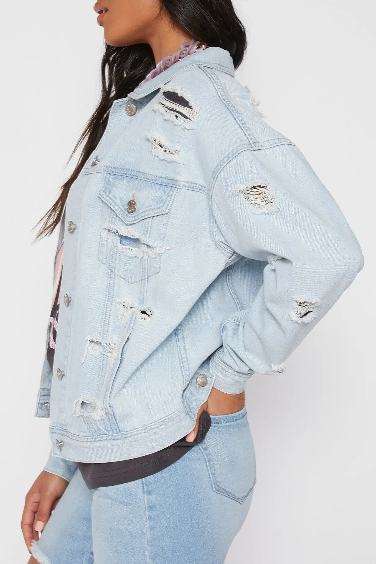 Women's Oversized Boyfriend Denim Jacket