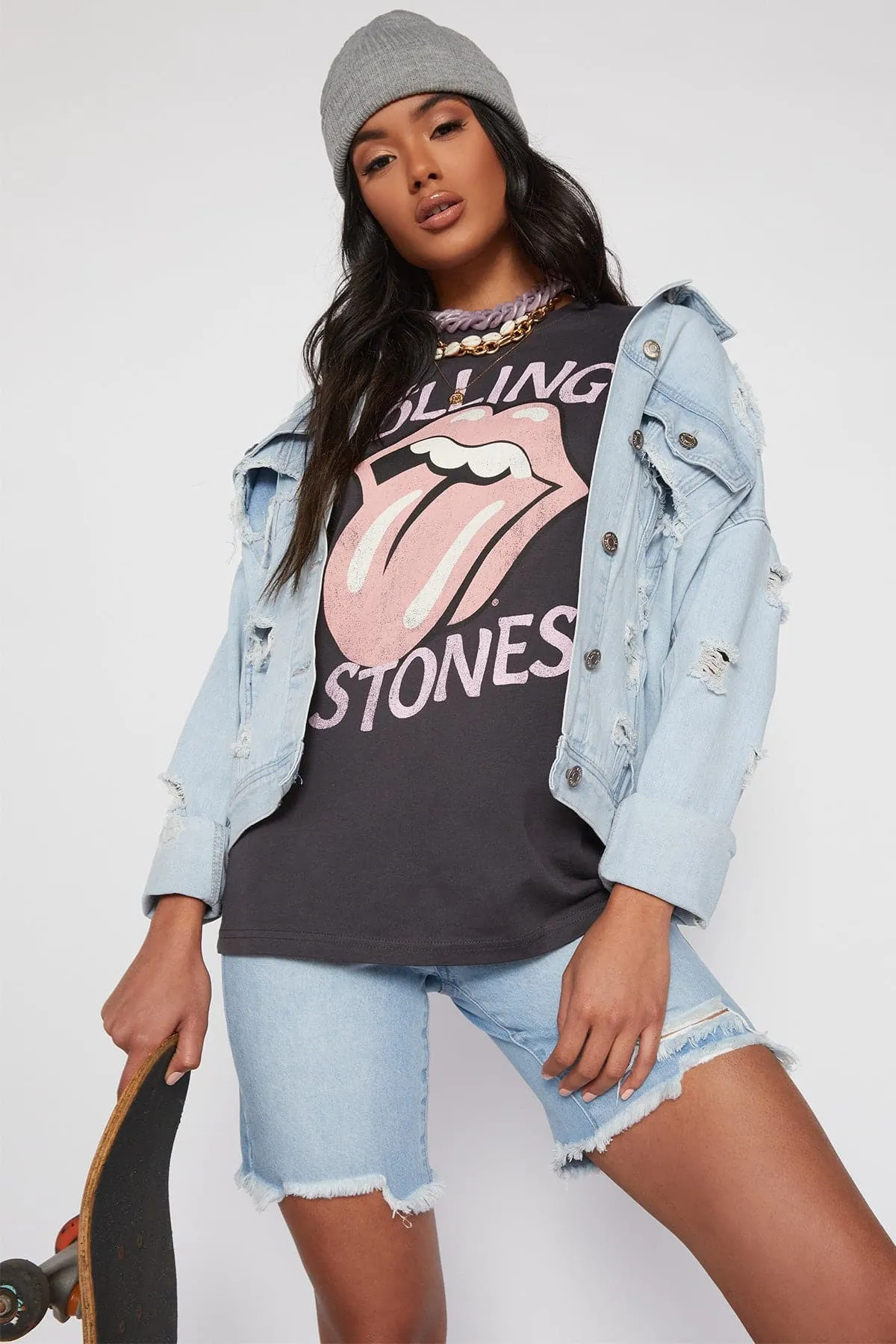 Women's Oversized Boyfriend Denim Jacket