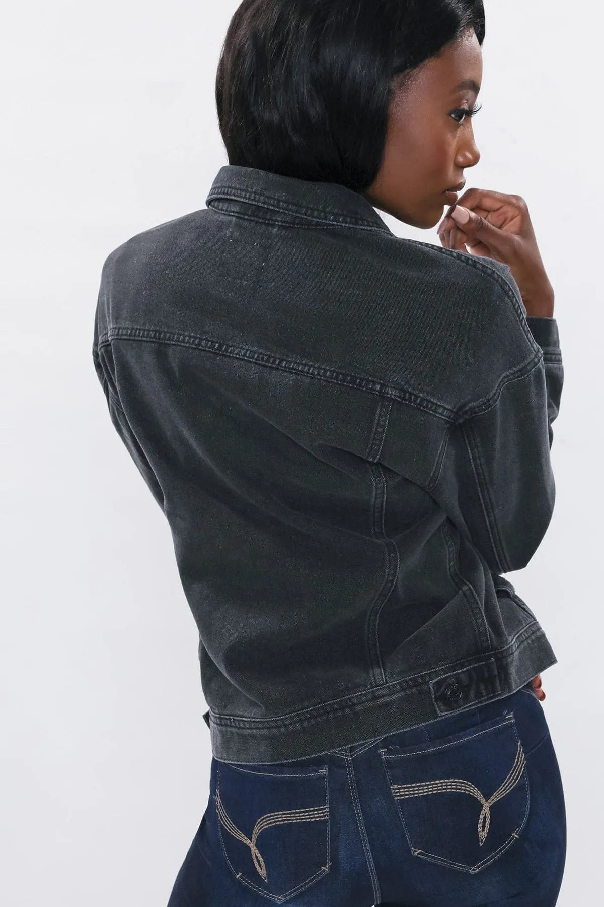 Women's Oversized Boyfriend Denim Jacket